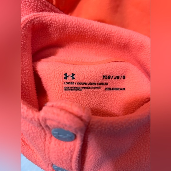 Under Armour ⚜️ Girks Youth Fleece Quarter Snap Pullover - Picture 4 of 4